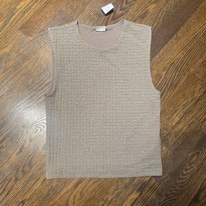 Abercrombie & Fitch Textured Tan Tank Top
